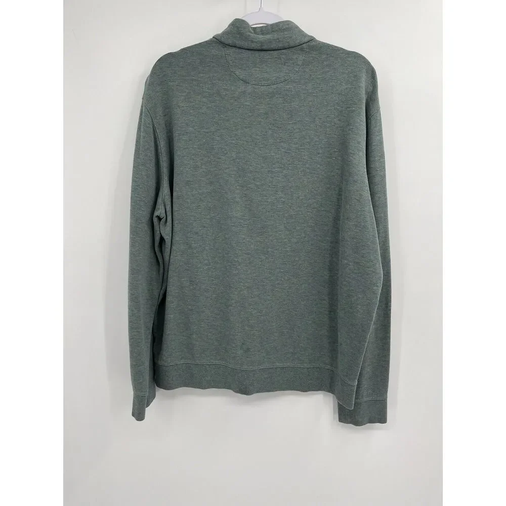 Polo Ralph Lauren 1/4 Zip Pullover Sweater, Men LRG, Cotton Green Long Sleeve‎